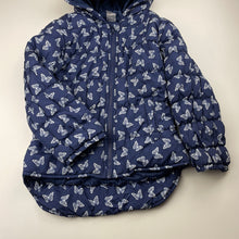 Load image into Gallery viewer, Girls H&amp;T, navy jacket / coat, butterflies, GUC, size 6,  