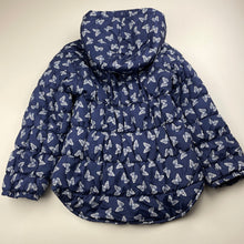 Load image into Gallery viewer, Girls H&amp;T, navy jacket / coat, butterflies, GUC, size 6,  