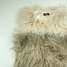 Load image into Gallery viewer, Girls Bardot Junior, lined faux fur vest / jacket, 4 hook fastening, EUC, size 10,  