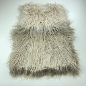 Girls Bardot Junior, lined faux fur vest / jacket, 4 hook fastening, EUC, size 10,  