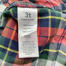 Load image into Gallery viewer, Boys Carters, checked flannel cotton long sleeve shirt, EUC, size 3,  