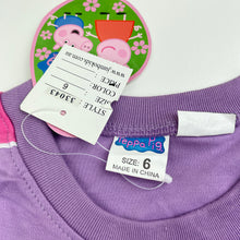 Load image into Gallery viewer, Girls Peppa Pig, long sleeve top, NEW, size 6,  