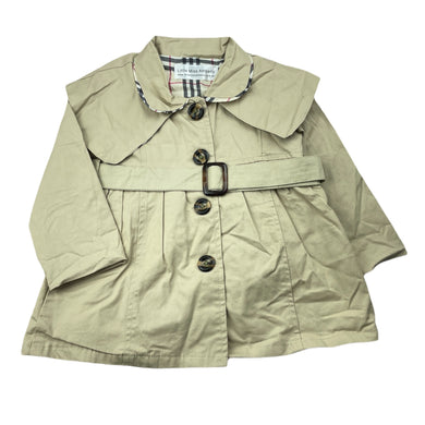 Girls Little Miss Amberly, lightweight trenchcoat, no size, L: 38cm, armpit to armpit: 27.5cm, shoulder to cuff: 30.5cm, EUC, size 1-2,  