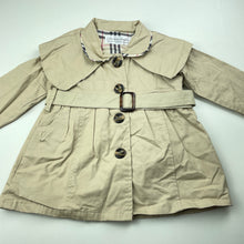 Load image into Gallery viewer, Girls Little Miss Amberly, lightweight trenchcoat, no size, L: 38cm, armpit to armpit: 27.5cm, shoulder to cuff: 30.5cm, EUC, size 1-2,  