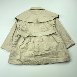Girls Little Miss Amberly, lightweight trenchcoat, no size, L: 38cm, armpit to armpit: 27.5cm, shoulder to cuff: 30.5cm, EUC, size 1-2,  