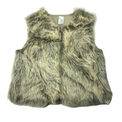 Girls Target, faux suede lined faux fur vest, EUC, size 7,  
