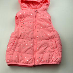 Girls COOL CLUB, hooded puffer vest / sleeveless jacket, EUC, size 3,  