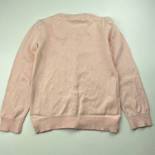 Load image into Gallery viewer, Girls H&amp;T, pink knitted cotton cardigan, GUC, size 7,  