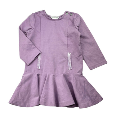 Girls Pumpkin Patch, purple long sleeve dress, sequins, EUC, size 2, L: 47cm