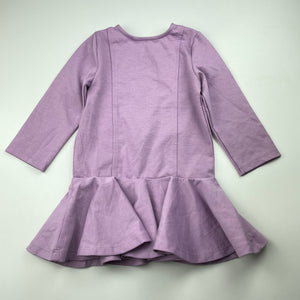 Girls Pumpkin Patch, purple long sleeve dress, sequins, EUC, size 2, L: 47cm