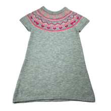 Load image into Gallery viewer, Girls H&amp;T, knitted short sleeve dress, GUC, size 6, L: 54cm
