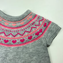 Load image into Gallery viewer, Girls H&amp;T, knitted short sleeve dress, GUC, size 6, L: 54cm