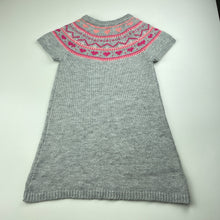 Load image into Gallery viewer, Girls H&amp;T, knitted short sleeve dress, GUC, size 6, L: 54cm