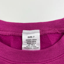 Load image into Gallery viewer, Girls magenta, fleece lined sweater / jumper, EUC, size 7,  