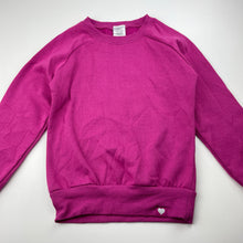 Load image into Gallery viewer, Girls magenta, fleece lined sweater / jumper, EUC, size 7,  