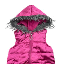 Load image into Gallery viewer, Girls Kids Stuff, fleece lined hooded vest / jacket, GUC, size 3,  