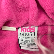 Load image into Gallery viewer, Girls Kids Stuff, fleece lined hooded vest / jacket, GUC, size 3,  