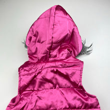 Load image into Gallery viewer, Girls Kids Stuff, fleece lined hooded vest / jacket, GUC, size 3,  