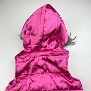 Girls Kids Stuff, fleece lined hooded vest / jacket, GUC, size 3,  