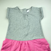 Load image into Gallery viewer, Girls Target, grey &amp; pink casual dress, GUC, size 5, L: 55cm