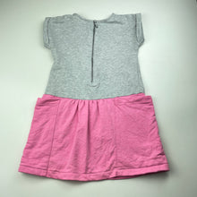 Load image into Gallery viewer, Girls Target, grey &amp; pink casual dress, GUC, size 5, L: 55cm