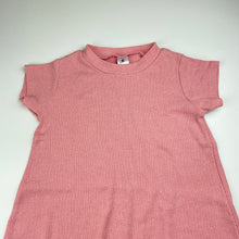 Load image into Gallery viewer, Girls H&amp;T, pink ribbed casual dress, EUC, size 7, L: 62cm