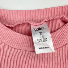 Load image into Gallery viewer, Girls H&amp;T, pink ribbed casual dress, EUC, size 7, L: 62cm