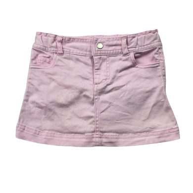 Girls Target, pink stretch cotton skirt, adjustable, L: 23.5cm, GUC, size 2,  