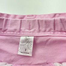 Load image into Gallery viewer, Girls Target, pink stretch cotton skirt, adjustable, L: 23.5cm, GUC, size 2,  