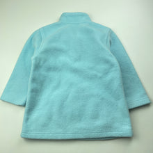 Load image into Gallery viewer, Girls Target, blue fleece sweater / jumper, no size, L: 42cm, armpit to armpit: 33cm, shoulder to cuff: 30cm, FUC, size 2-3,  