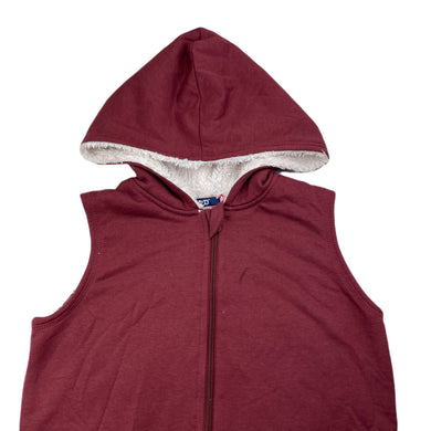 Boys L&D, fleece lined hooded vest, mark on chest, FUC, size 10,  
