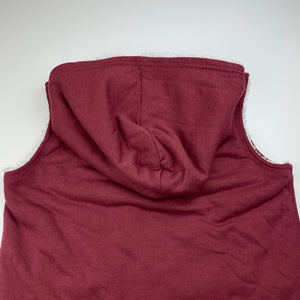 Boys L&D, fleece lined hooded vest, mark on chest, FUC, size 10,  