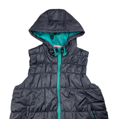 Girls Pink Sugar, grey hooded puffer vest / jacket, EUC, size 10,  