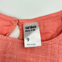 Load image into Gallery viewer, Girls Anko, coral cotton summer playsuit, GUC, size 9,  