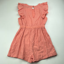 Load image into Gallery viewer, Girls Anko, coral cotton summer playsuit, GUC, size 9,  