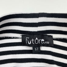 Load image into Gallery viewer, Girls Future You, black &amp; white skirt, elasticated, L: 38.5cm, EUC, size 12,  