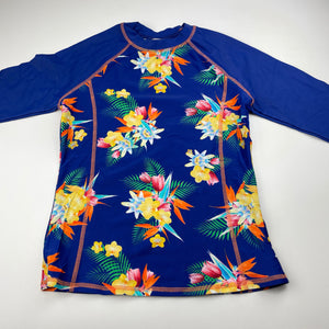 Girls Target, floral long sleeve rashie / swim top, EUC, size 12,  