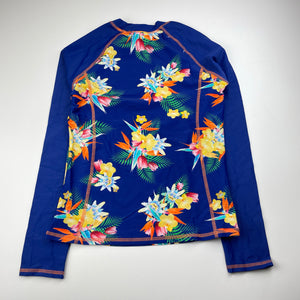 Girls Target, floral long sleeve rashie / swim top, EUC, size 12,  