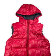 Load image into Gallery viewer, unisex L&amp;D, fleece lined puffer vest/jacket detachable hood , EUC, size 12,  