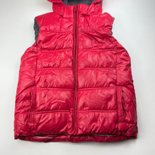 Load image into Gallery viewer, unisex L&amp;D, fleece lined puffer vest/jacket detachable hood , EUC, size 12,  