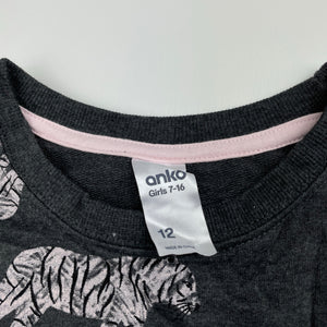 Girls Anko, lightweight sweater / jumper, tigers, EUC, size 12,  