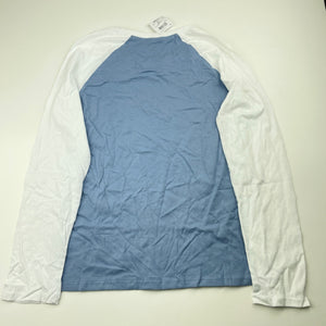 Girls Miss Understood, blue & white cotton long sleeve top, NEW, size 12,  