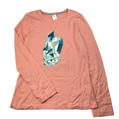 Girls Target, coral cotton long sleeve top, EUC, size 14,  