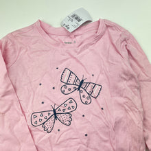 Load image into Gallery viewer, Girls Anko, pink cotton long sleeve top, butterflies, NEW, size 3,  