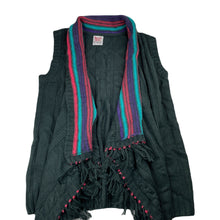 Load image into Gallery viewer, Girls Junior Zone, grey knitted sleeveless cardigan / sweater, EUC, size 12,  