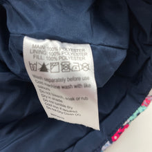 Load image into Gallery viewer, Girls Eve's Sister, navy floral hooded puffer vest / jacket, EUC, size 12,  