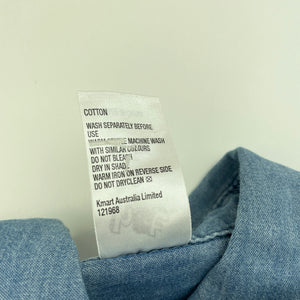 Girls H&T, chambray cotton sleeveless shirt, GUC, size 2,  