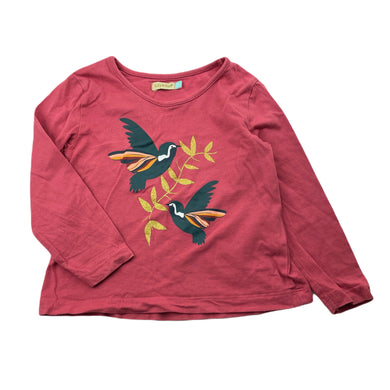 Girls Lily & Dan, cotton long sleeve top, birds, GUC, size 3,  