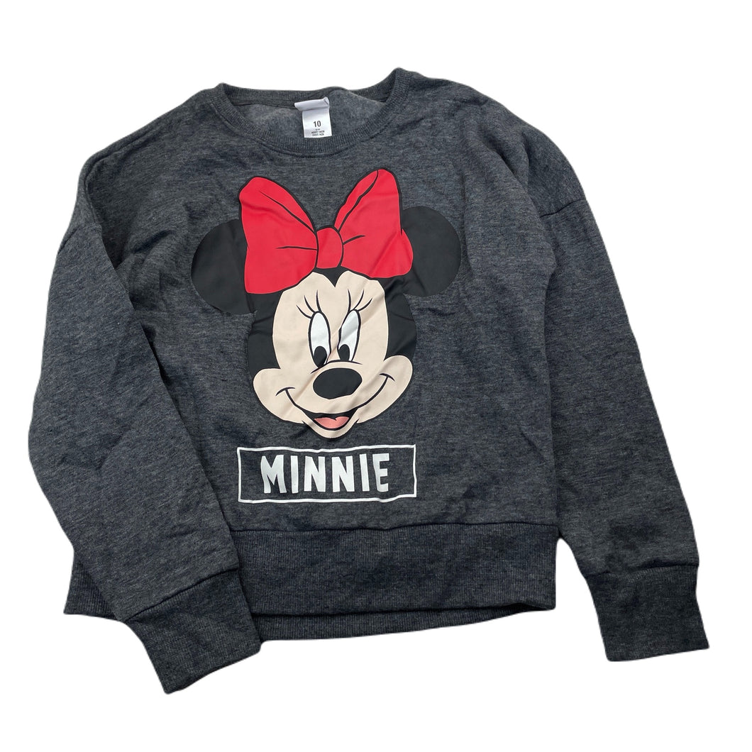 Girls Disney, Minnie Mouse fleece lined sweater / jumper, EUC, size 10,  