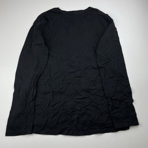 Girls Target, black cotton long sleeve top, heart, EUC, size 14,  